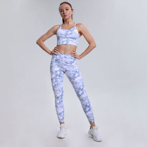 GAF 2026 Trending Custom Active Fitness Wear 2 Piece Gym Yoga Leggings High for Sports Bra Set Women Spandex/Polyester - Product Image 2