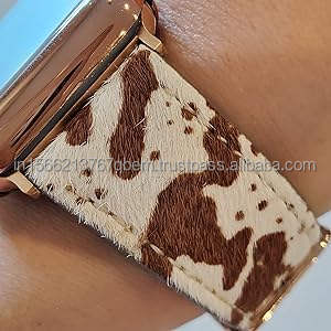 สายนาฬิกาอัจฉริยะเย็บด้วยมือปรับได้ดีไซน์ใหม่สายรัดข้อมือหนังแท้ - Product Image 4