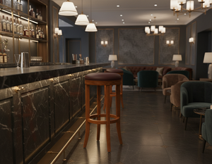 Mesa de Centro Moderna Redonda de Madera de Caucho con Base Redonda para Muebles de Sala de Estar - Product Image 4