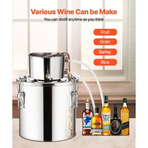 Attrezzatura per Distillazione Domestica in Acciaio Inox da 5 Galloni/19 L, Kit di Fermentazione Acqua-Alcol, Alambicco con Serpentina in Rame per Raffinazione - Product Image 4