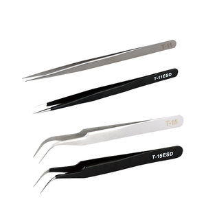 Pinzas Profesionales Ecológicas de Acero Inoxidable para Extensión de Pestañas Rusas, Antimagnéticas, con Agarre Fuerte y Fibra Suave - Product Image 3