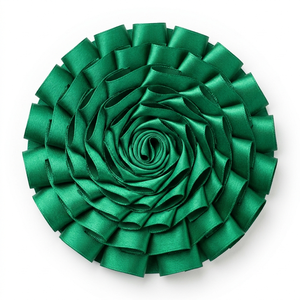 Ruban en satin tissé vert émeraude 25 mm, simple face, résistant au rétrécissement, en polyester, pour invitations, décoration florale, design de luxe, vente en gros - Product Image 3