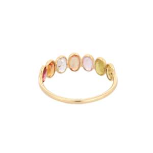 Bague de mariage demi-éternité en or 18 carats avec tourmaline - Product Image 4