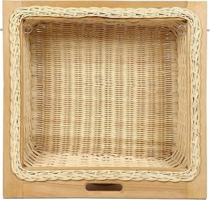 Cestas de Almacenamiento de Alambre de Acero Resistente y Madera Maciza, Contenedores Organizadores Multiusos para Cocina, Despensa, Armario y Hogar - Product Image 1