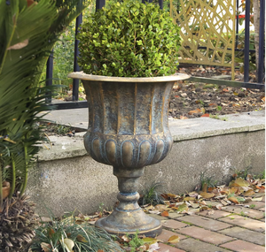 Metal Urn Planters Bronze Classic Antique Iron Plant Pots - Large Decorative Rustic Flower Pots for Indoor & Outdoor Use - Product Image 4