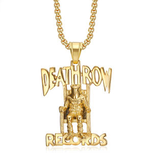 Colgante Unisex de Plata 925 y Oro 10K con Moissanita Personalizada, Diseño Nuevo de Deathrow Records, Joyería de Lujo con Corte Brillante - Product Image 1