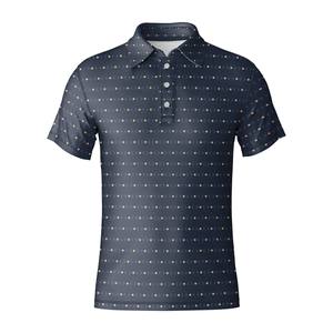 Polo pour homme à imprimé géométrique bordeaux, manches courtes, décontracté, respirant, tricoté, vêtements de sport - Product Image 2