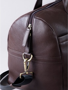 <b>Mens</b> Dark <b>Brown</b> Genuine <b>Leather</b> Eco-Friendly Water Resistant Duffle <b>Bag</b> Large Weekender Travel Gym Carry Overnight Luggage - Product Image 5