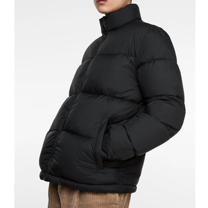 Blouson matelassé personnalisé brillant pour homme, en toile, col montant, logo frontal, imperméable, respirant, grande taille, pour le printemps - Product Image 2