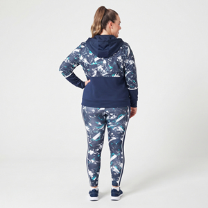 Customized Sublimation Printed Hooded Training Jacket <b>Women's</b> Sports Bra Leggings Three Piece Set <b>Compression</b> Yoga 3 Pcs Ladies - Product Image 3