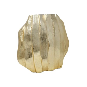 Florero antiguo de estilo bohemio, jarrón artesanal para suelo y mesa, maceta de Metal, artesanía, jarrón Circular metálico, lo último - Product Image 3