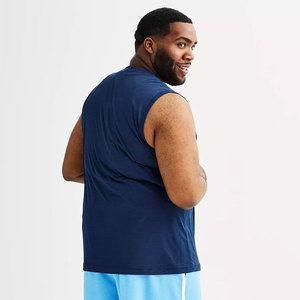 Débardeur d'entraînement en maille extensible Spandex, col rond, couleur unie, pour le fitness et le sport - Product Image 2