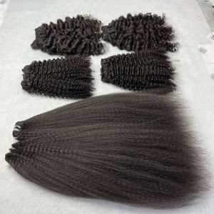 CDYHAIRVN Vente en gros de mèches d'extensions de cheveux humains bruts, à cuticules alignées, provenant d'un seul donneur, styles Kinky Curly, Burmese Curly, Cambodian - Product Image 2