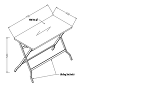 Folding <b>table</b> Convertible <b>Dining</b> <b>Table</b> with Metal Legs Wooden PB covered by MFC for Home & Coffee Restaurant - Product Image 4