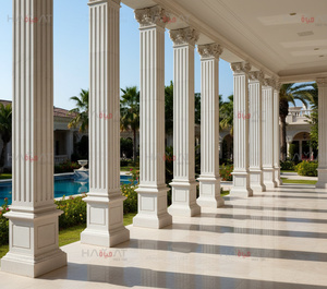 Colonnes en marbre massif sculptées à la main pour la structure extérieure des pavillons et salles dans les projets d'architecture moderne en extérieur - Product Image 3