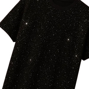 T-shirt personnalisé imprimé étoiles noires galaxie pour homme, motif intégral, vêtements streetwear, fabricant - Product Image 1