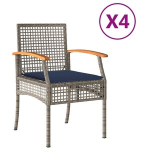 Chaise de jardin en polyrotin gris avec housses amovibles standard - Product Image 2