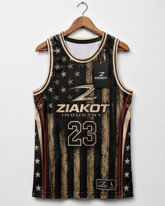 Wholesale Direct Ziakot Industry Custom Black Royal-<b>Red</b> Authentic Throwback Basketball Jersey - Product Image 3