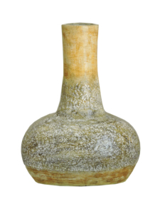 Decorative Metal Flower <b>Vase</b>, Rustic Distressed Finish, <b>Unique</b> Modern Home Decor Planter for Tabletop & Living Room Styling - Product Image 4