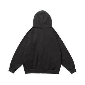 Vente en gros : Sweat à capuche épais pour homme, sans cordon de serrage, entièrement zippé, avec patchwork, broderie et blocs de couleurs, modèle essentiel personnalisable - Product Image 3