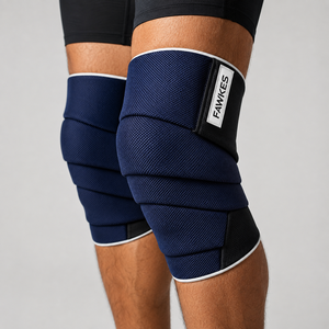 Fawkes Knee Sleeve Unisex Solid Navy Blue Elastic Breathable Support Compression Guard Wholesale Rate Cheap Price Best Selling - Product Image 1