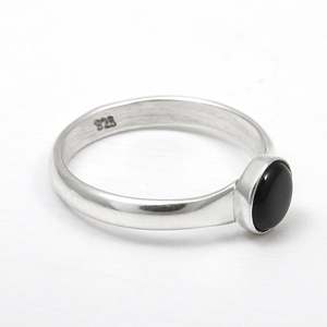 Latest Trending Fine 925 Sterling Silver <b>Ring</b> With Natural Round <b>Black</b> Onyx Gemstone Stackable <b>Ring</b> Custom Bohemian Jewelry - Product Image 2