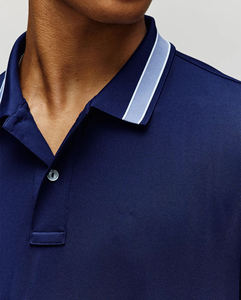 New Fashion 100% Cotton <b>Hip</b> Hop Mens polo shirt 200 GSM Custom Digital Printed Solid Logo Navy Blue Breathable Pique Fabric - Product Image 4