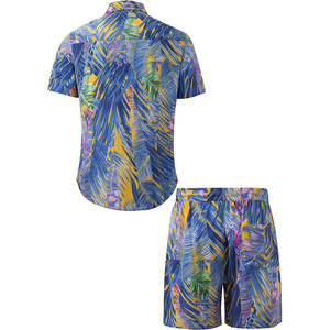 Conjunto de Verano Informal para Hombre, Camiseta y Pantalones Cortos de Gimnasio, Dos Piezas, Camiseta de Manga Corta Gruesa, 100% Algodón - Product Image 2
