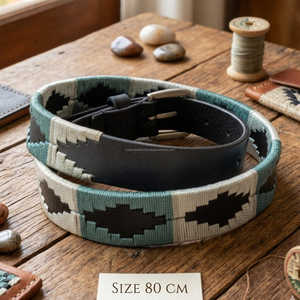 Ceinture Polo de Luxe Personnalisée en Cuir Véritable, Tressée à la Main, Style Argentin, Robuste en Cuir de Vachette Véritable, Sacs et Étuis OEM LPB-0109 - Product Image 4