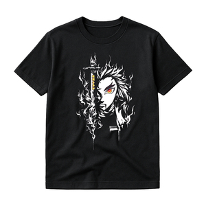 Camiseta de Gran Tamaño para Hombre con Estampado DTG, Algodón Grueso, Estampado Digital DTG, Corte Holgado Informal, Cuello Redondo, Manga Corta, Moderna - Product Image 1