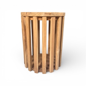 Taburete Redondo de Madera Estilo Rústico y Otomana para Hogar, Oficina, Sala de Estar, Comedor, Cocina, Dormitorio - Product Image 5