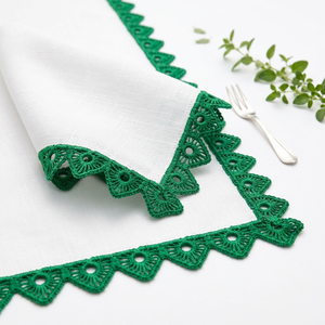 15mm <b>Emerald</b> Green Geometric Guipure GPO Lace Trim Customizable Factory Direct 20 Meter Packing for Curtains Cushions Table Mats - Product Image 3