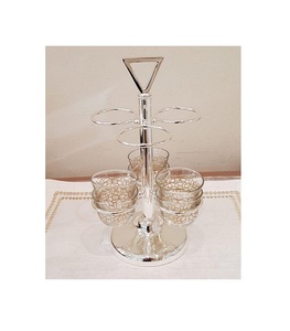 Advantageous Design Double Cup Holder Stainless Steel Silver Color Glass Cup Holder At Affordable Pricing - Product Image 6