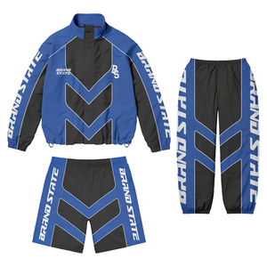 Ensemble survêtement coupe-vent en nylon personnalisé pour homme, veste et pantalon, logo imprimé, vêtements de sport, jogging, OEM, marque privée - Product Image 4