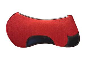 GN EXPORT Red Western Equestrian Dressage Saddle Pad with Black Leather Accents Fleece Lining for Riding - Product Image 3