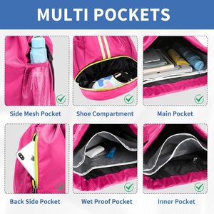 Sac de sport en toile portable avec grande poche, sac de voyage de grande capacité - Product Image 4