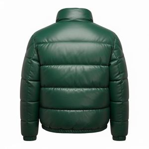 Veste matelassée à capuche en cuir véritable de qualité supérieure, imperméable, écologique, conçue pour lutter contre le froid du printemps, offrant un style streetwear, service OEM - Product Image 2