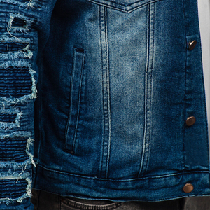 New <b>Top</b> Trending Best Design Denim Jeans Jacket for Man and Cropped Oversized Washed Breathable Denim Jackets - Product Image 5