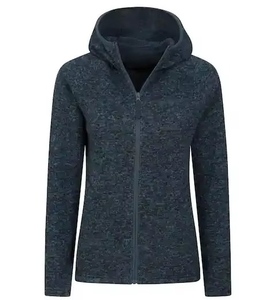 Sudadera con Capucha de Forro Polar para Mujer, Corte Ajustado, Cierre Completo, Cómoda y Acogedora, Estilo Urbano Minimalista, Servicio Personalizado OEM - Product Image 3