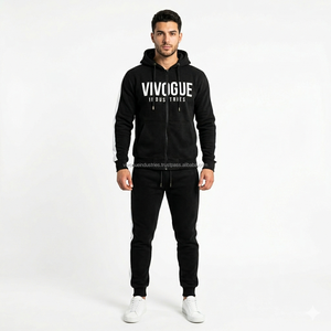 ODM Men Tracksuit Custom Print Polyester Jogging Suit Sportswear Gym Wear Wholesale Manufacturer Embroidered Tracksuits - Product Image 3