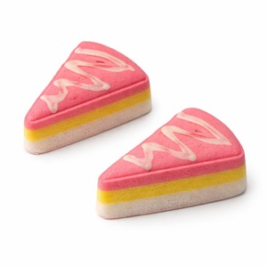 Pink <b>Cake</b> Shaped Bath Fizzers Handmade Plant Based Cute <b>Slice</b> Design <b>for</b> BATHING OEM available export quality bath ball - Product Image 1