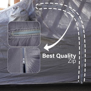 Funda para Auto Impermeable Premium ROADPOWER con Cierre y Bolsillo para Espejo, Garantiza Protección Contra Todo Clima y Rayos UV para su Vehículo - Product Image 6