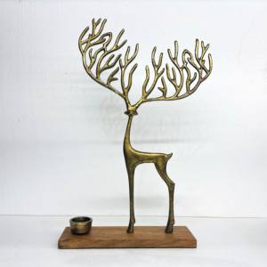 Sculpture Artisanale Métallique Verticale Élégante Renne, Faite à la Main, Design Moderne, Écologique, Forme Personnalisée, pour Table de Mariage et Décoration Intérieure - Product Image 2