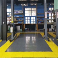 Dalles de sol en PVC antidérapantes emboîtables 500*500*5mm pour garage