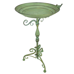 Bain d'oiseaux en métal noir de haute qualité pour l'extérieur, bain d'oiseaux en fer avec base décorative, bain d'oiseaux de jardin en fer de haute qualité, meilleur prix - Product Image 3