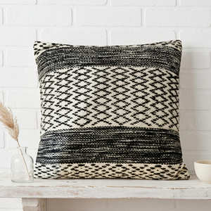 Ivory Handloom Woven Cushion Cover Textured Ribbed <b>Throw</b> <b>Pillow</b> Decorative Accent Cushion Minimalist Scandinavian Decor - Product Image 5