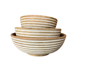 Natural Wooden Salad Serving Bowl <b>Brown</b> Color Table Top Wooden Bowl Custom Made Dough Bowl For Home Kitchen Use - Product Image 3