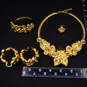 Juego de Joyería Yulaili de Alta Calidad, Estilo Italiano en Oro, para Bodas y Fiestas, Accesorios para Mujeres Africanas - Product Image 6