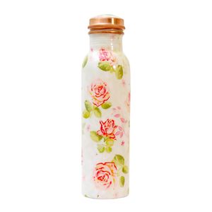 Custom Printed Pure <b>Copper</b> Water <b>Bottle</b> Floral Design Ayurvedic Wellness <b>Copper</b> Vessel Leakproof Metal Drinkware <b>Copper</b> <b>Bottle</b> - Product Image 1