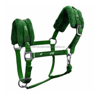 Full Fleece Padded Nylon Horse <b>Halter</b> Mink Padded Multicolor Leather Accessory Horse Headstall Equestrian Nylon Horse <b>Halter</b> - Product Image 6